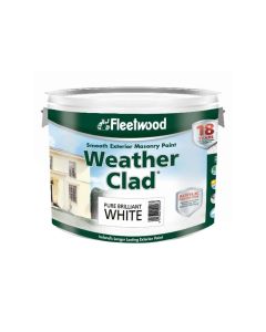 Fleetwood Weather Clad Smooth Acrylic Masonry Paint - 5 L / Pure Brilliant White