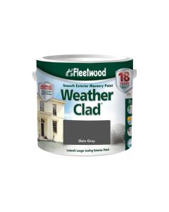 Fleetwood Weather Clad Smooth Acrylic Masonry Paint - 2.50 L / Brilliant Slate Grey