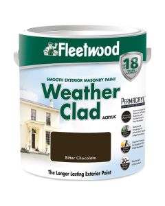 Fleetwood Weather Clad Smooth Acrylic Masonry Paint - 2.50 L / Bitter Chocolate