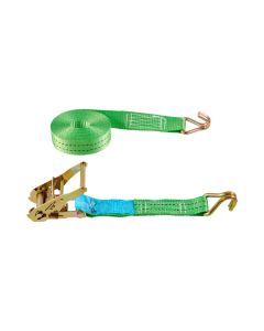 Lashing Strap with Tensioning Ratchet and J-Hook - 6 m 2000kg