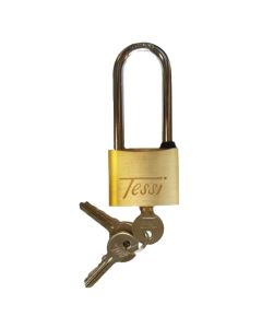 Tessi Long Shackle Solid Brass Padlock - 50 mm