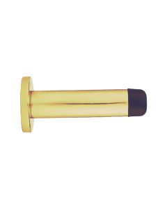 Carlisle Brass Cylinder Pattern Door Stop on Rose - Polished Brass