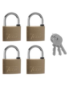 Tessi Solid Brass Padlocks 4 pack- 40 mm 