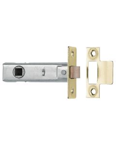 Eurospec Tubular Latch - 64 mm / Electro Brassed