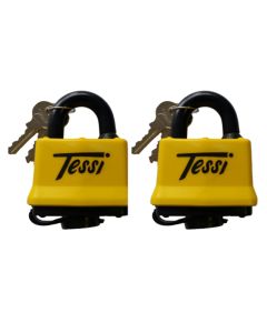 Tessi Weather-Protected Laminated Steel Padlocks - 50 mm / Twin Pack