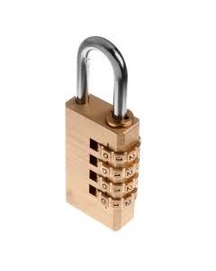 Tessi Brass Programmable Combination Padlock 50mm