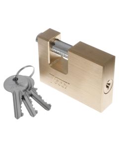 Tessi Rectangular Brass Padlock - 70 mm