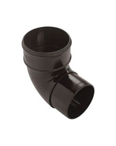 Round Offset Downpipe Bend 92.5 degree - Black