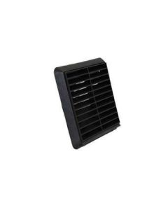 Wall Vent Square Louvre With Fly Screen 100mm - Black 