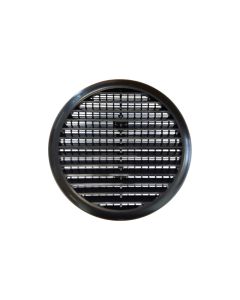 Louvre Vent Round 100mm Black