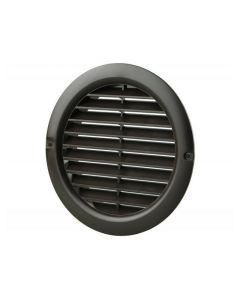 Wall Vent Round 100mm With Flyscreen Black