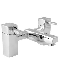 Rubic Pillar Mounted Bath Filler Tap - Grey