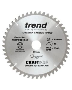 Trend Craft Circular Saw Blade for Mitre Saws 216mm x 30mm