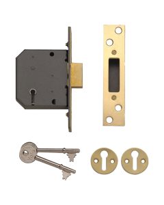 Yale 5 Lever Deadlock - 76 mm Brass