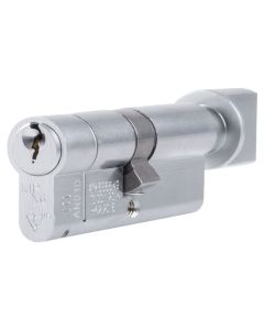 MPx6 Euro Cylinder and Turn - 70mm / Satin Chrome