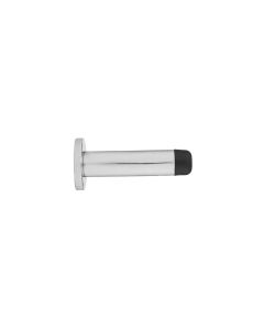 Carlisle Brass Cylinder Pattern Door Stop on Rose - Polished Chrome