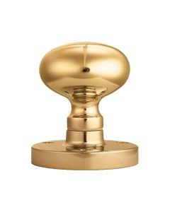 Mushroom Mortice Knob - Polished Brass