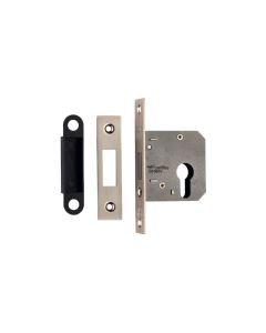 Easi-T Residential Euro Profile Deadlock - 65mm / Nickel Plate 