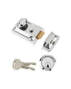 Yale Essentials Night Latch - 60 mm  /  Chrome