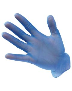 Portwest Powder Free Vinyl Disposable Glove - L / Blue 100 per pack