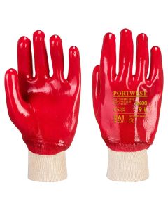 Portwest General Handling PVC Knitwrist Glove - L / Red