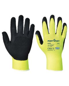 Portwest General Handling High Visibility Grip Glove - L / Yellow and Black