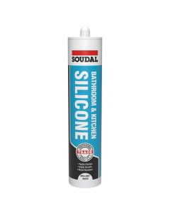 Soudal Trade Bathroom and Kitchen Silicone 290ml - White