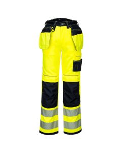 Portwest PW3 High Visibility Holster Pocket Work Trouser - 34 / Yellow and Black
