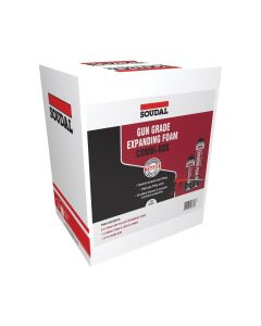 Soudal Expanding Gun Foam Kit (6 x 750ml Foam, 1 x Cleaner, 1 x Gun)