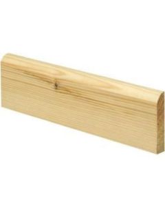 100 x 19mm White Deal Skirting Nosed