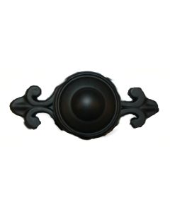 Cabinet Knob & Backplate Black