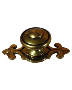 Cabinet Knob & Backplate Bronze