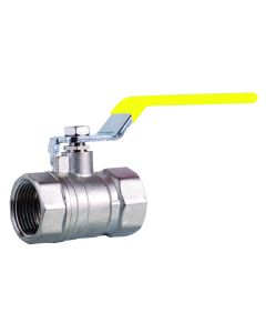 Gas Lever Ball Valve Female/Female 1/2inch - Yellow