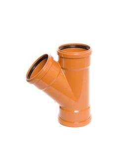 Sewer Y 45 Degree Triple Socket - 160mm