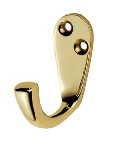 Single Coat Hook Brass  (Pair)