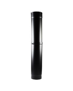 Stove Flue Pipe Matt Black Enamel Telescopic 500mm 5 inch