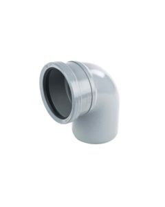 Soil Pipe 90 Degree Single Socket Bend 110mm - Grey