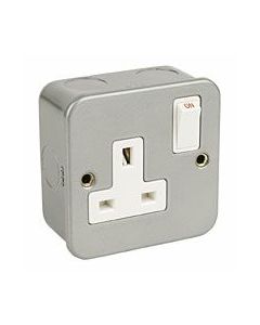 1 Gang Metal Socket incl Switch