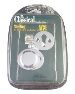 Victorian Open & Closed Escutcheon - Polished Chrome